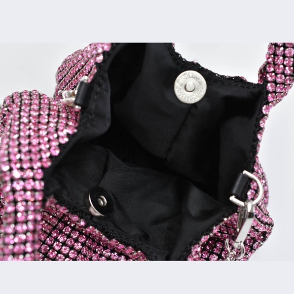 Pink Diamond Crystal Mini Bucket Bag - Picture 4 of 7